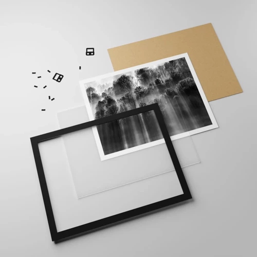 Plakát v černém rámu - V paprscích světla - 50x40 cm