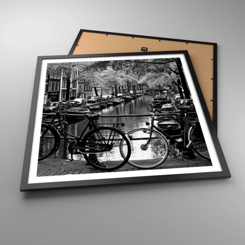 Plakát v černém rámu - Velmi nizozemský výhled - 60x60 cm