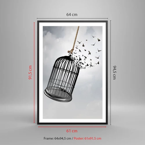Plakát v černém rámu - Víra… naděje… svoboda! - 61x91 cm