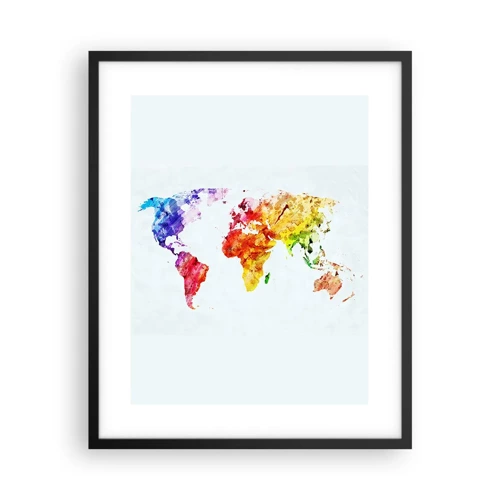 Plakát v černém rámu - Všechny barvy světa - 40x50 cm