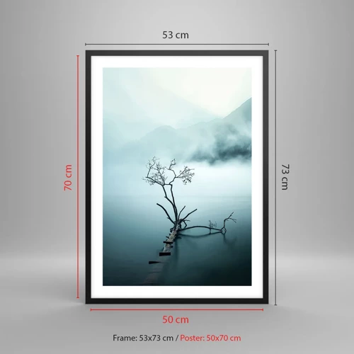 Plakát v černém rámu - Z vody a mlhy - 50x70 cm