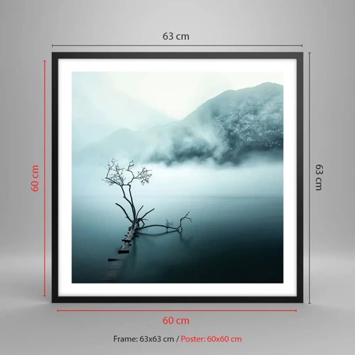 Plakát v černém rámu - Z vody a mlhy - 60x60 cm