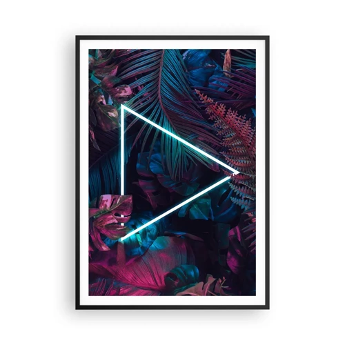Plakát v černém rámu - Zahrada v disco stylu - 70x100 cm
