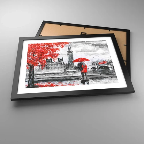 Plakát v černém rámu - Zamilování do Londýna - 40x30 cm