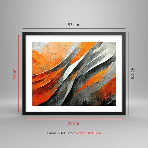 Plakát v černém rámu - Žár a chlad - 50x40 cm