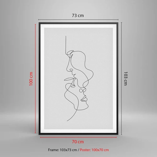 Plakát v černém rámu - Žár vášnivých tužeb - 70x100 cm