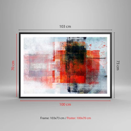 Plakát v černém rámu - Zářící kompozice - 100x70 cm