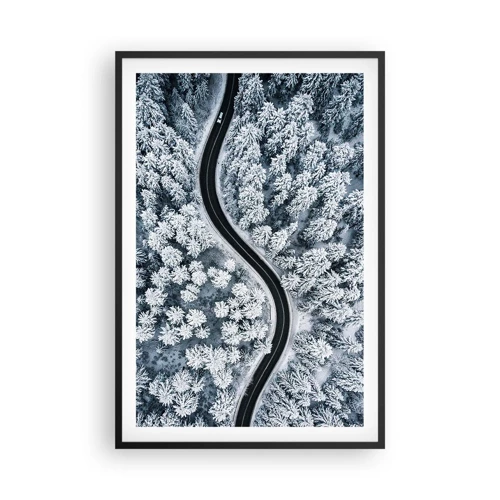 Plakát v černém rámu - Zimním lesem - 61x91 cm