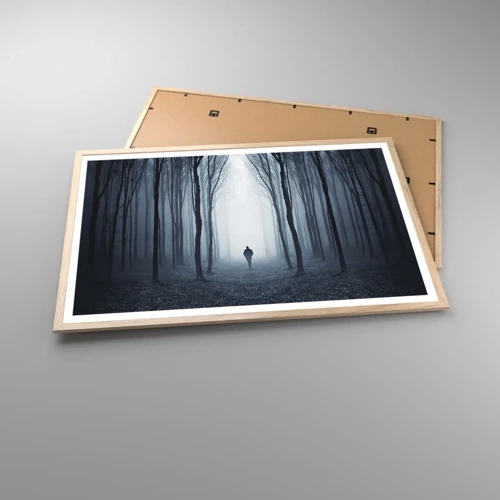 Plakát v rámu světlý dub - A všechno jednoduché a jasné - 91x61 cm
