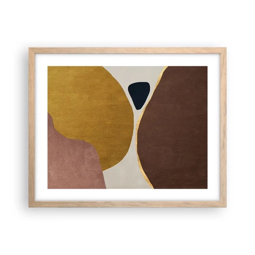 Plakát v rámu světlý dub - Abstrakce – místo v prostoru - 50x40 cm