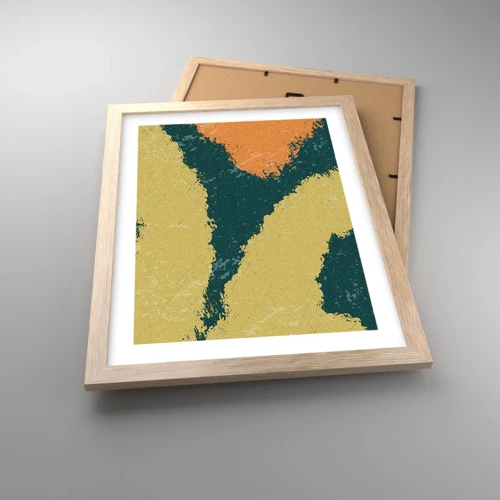 Plakát v rámu světlý dub - Abstrakce – zpomalený pohyb - 30x40 cm
