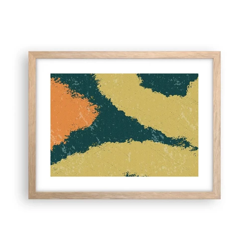Plakát v rámu světlý dub - Abstrakce – zpomalený pohyb - 40x30 cm
