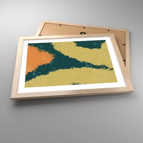 Plakát v rámu světlý dub - Abstrakce – zpomalený pohyb - 40x30 cm