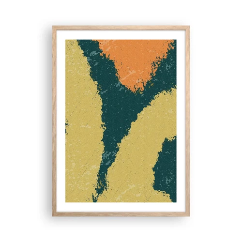 Plakát v rámu světlý dub - Abstrakce – zpomalený pohyb - 50x70 cm