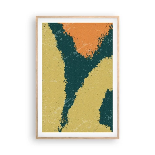 Plakát v rámu světlý dub - Abstrakce – zpomalený pohyb - 61x91 cm