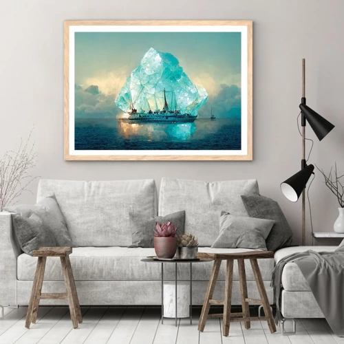 Plakát v rámu světlý dub - Arktický briliant - 40x30 cm