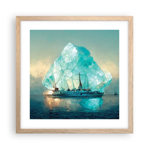 Plakát v rámu světlý dub - Arktický briliant - 40x40 cm