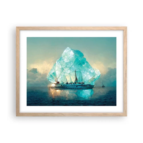 Plakát v rámu světlý dub - Arktický briliant - 50x40 cm