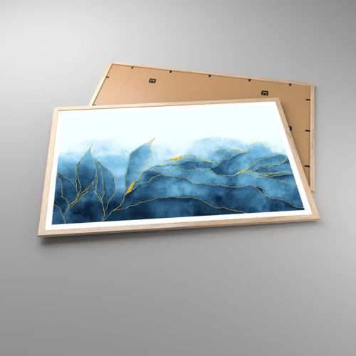 Plakát v rámu světlý dub - Blankyt ve zlatě - 91x61 cm