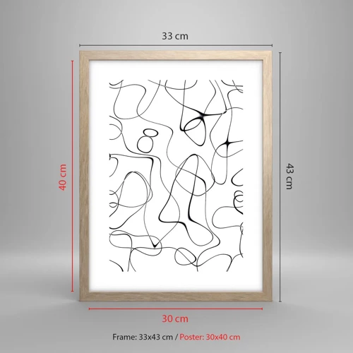 Plakát v rámu světlý dub - Cesty života, zákruty osudu - 30x40 cm