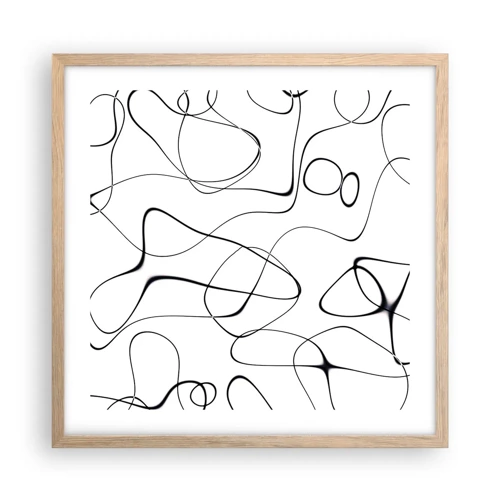 Plakát v rámu světlý dub - Cesty života, zákruty osudu - 50x50 cm