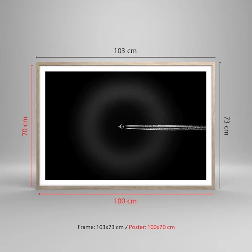 Plakát v rámu světlý dub - Do jiné dimenze - 100x70 cm