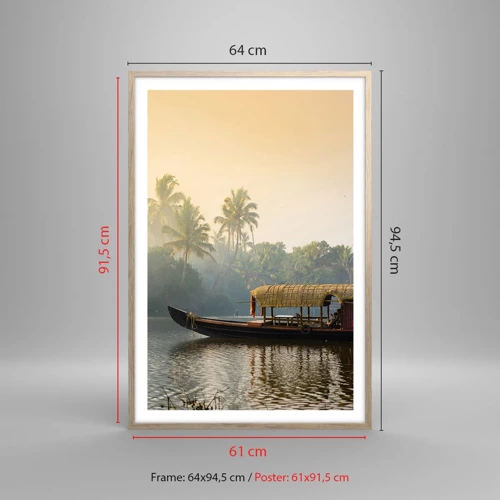 Plakát v rámu světlý dub - Dům na řece - 61x91 cm