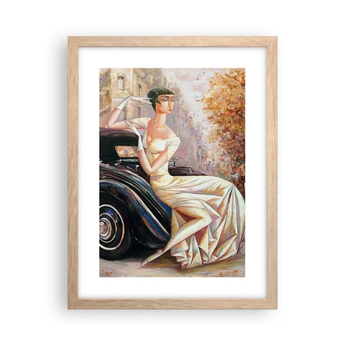 Plakát v rámu světlý dub - Elegance v retro stylu - 30x40 cm