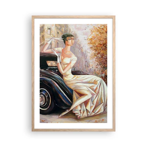 Plakát v rámu světlý dub - Elegance v retro stylu - 50x70 cm