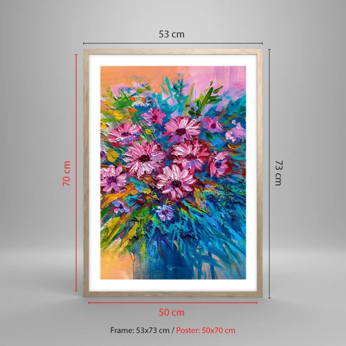 Plakát v rámu světlý dub - Energie života - 50x70 cm