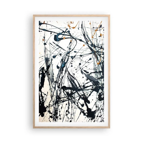 Plakát v rámu světlý dub - Expresionistická abstrakce - 61x91 cm