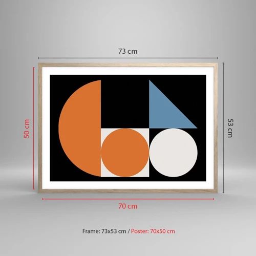 Plakát v rámu světlý dub - Figurínový systém - 70x50 cm