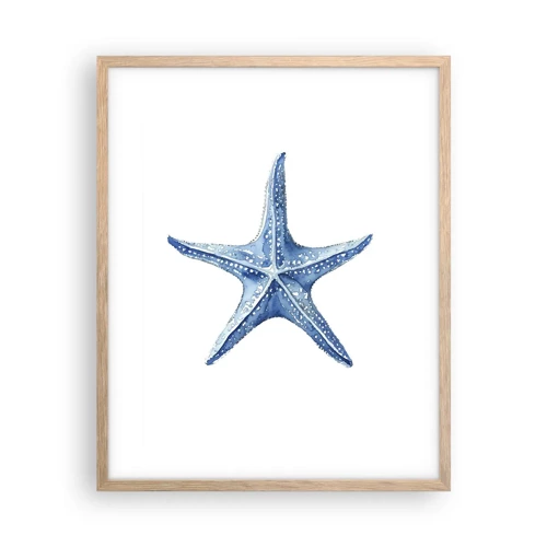 Plakát v rámu světlý dub - Hvězda moře - 40x50 cm