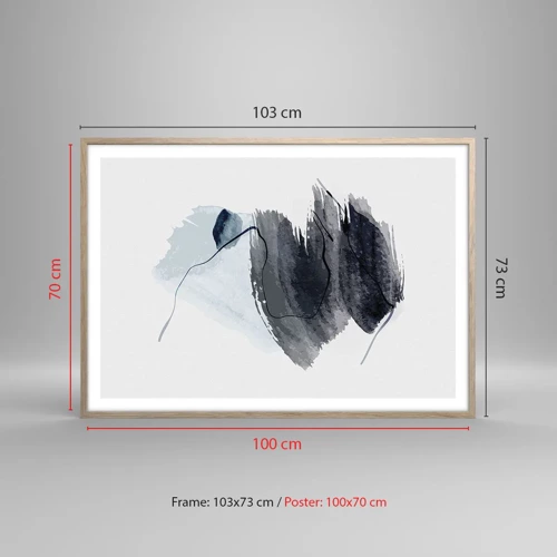 Plakát v rámu světlý dub - Intenzita a pohyb - 100x70 cm