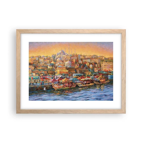 Plakát v rámu světlý dub - Istanbulský příběh - 40x30 cm