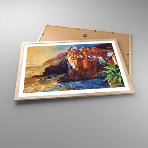 Plakát v rámu světlý dub - Italský nádech - 70x50 cm
