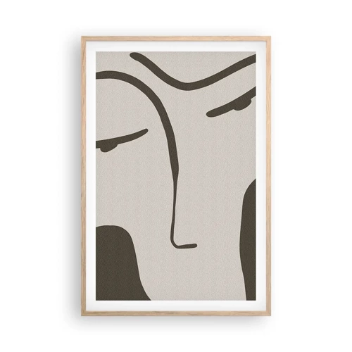 Plakát v rámu světlý dub - Jako z Modiglianiho obrazu - 61x91 cm
