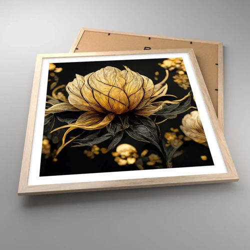 Plakát v rámu světlý dub - Jemná křehkost - 50x50 cm