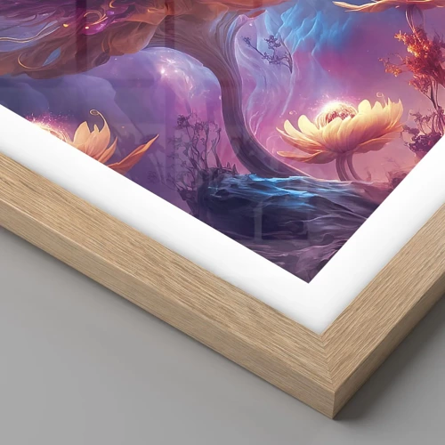 Plakát v rámu světlý dub - Jiný svět - 40x40 cm