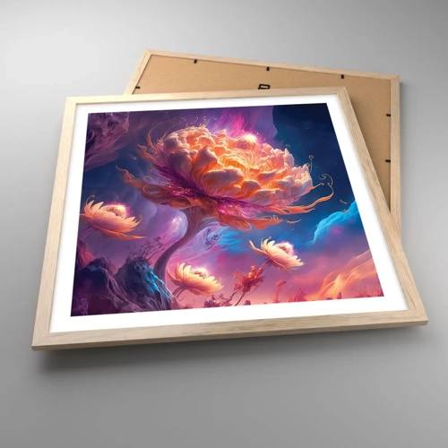 Plakát v rámu světlý dub - Jiný svět - 50x50 cm
