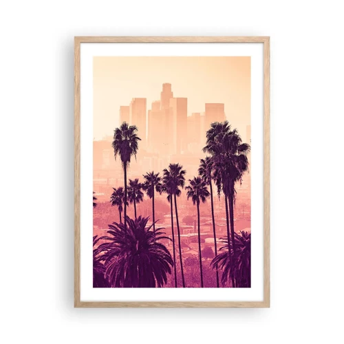 Plakát v rámu světlý dub - Kalifornská krajinka - 50x70 cm
