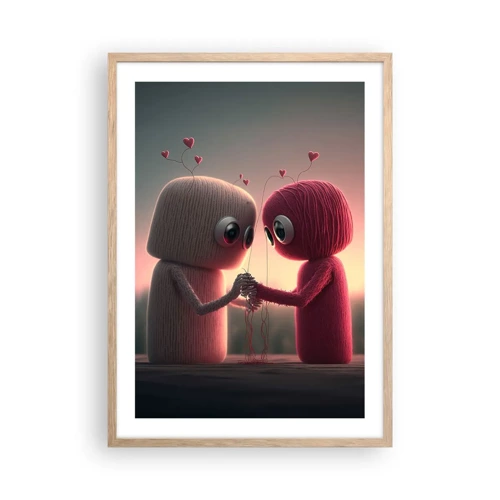 Plakát v rámu světlý dub - Každý může milovat - 50x70 cm