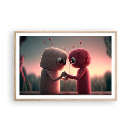 Plakát v rámu světlý dub - Každý může milovat - 91x61 cm