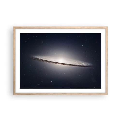 Plakát v rámu světlý dub - Kdysi dávno, v jedné vzdálené galaxii… - 70x50 cm