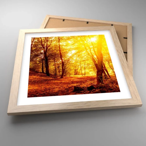 Plakát v rámu světlý dub - Ke zlaté mýtině - 30x30 cm