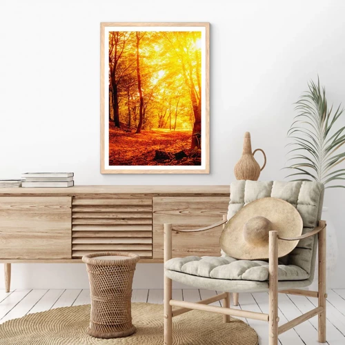 Plakát v rámu světlý dub - Ke zlaté mýtině - 40x50 cm