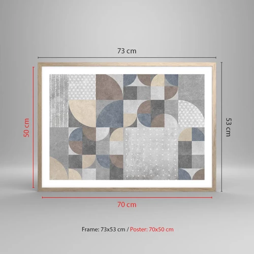 Plakát v rámu světlý dub - Keramická fantazie - 70x50 cm