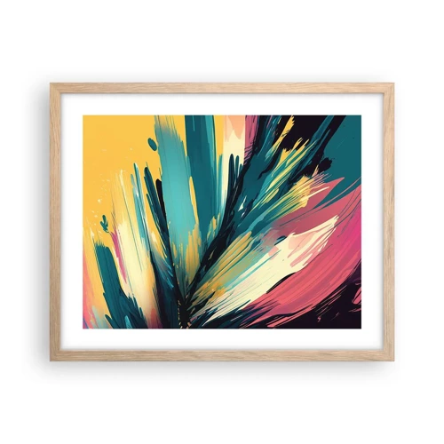 Plakát v rámu světlý dub - Kompozice – exploze radosti - 50x40 cm