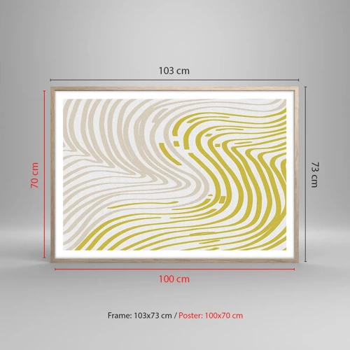 Plakát v rámu světlý dub - Kompozice s mírným ohybem - 100x70 cm