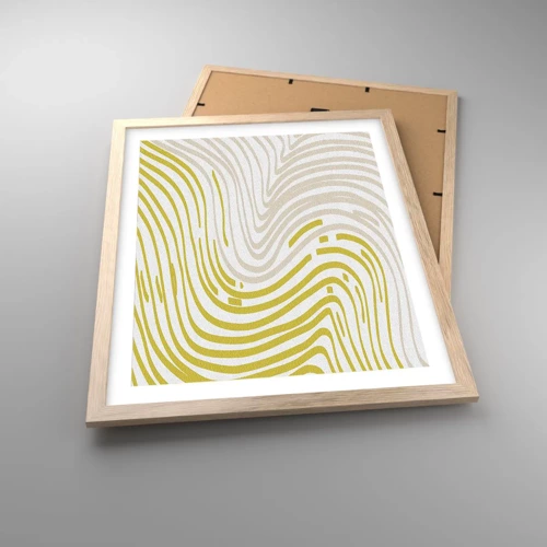 Plakát v rámu světlý dub - Kompozice s mírným ohybem - 40x50 cm